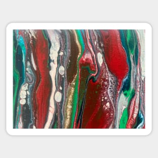 Passion colorful fluid art Sticker